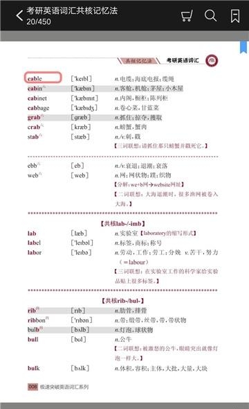 考研英语词汇共核记忆法截图