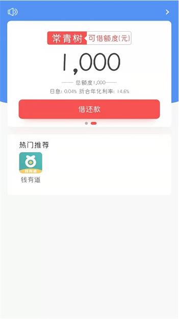 常青树借款2024截图