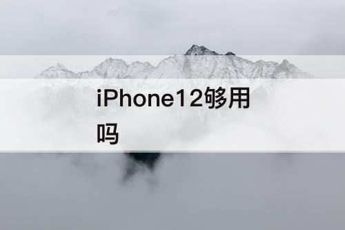 iPhone12够用吗