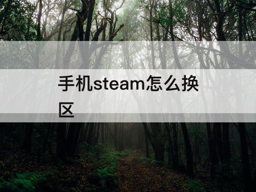 手机steam怎么换区