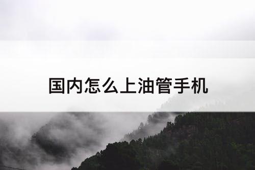 国内怎么上油管手机