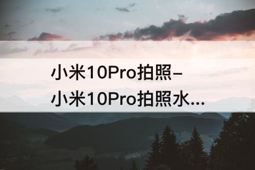 小米10Pro拍照-小米10Pro拍照水印怎么变了