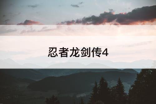 忍者龙剑传4